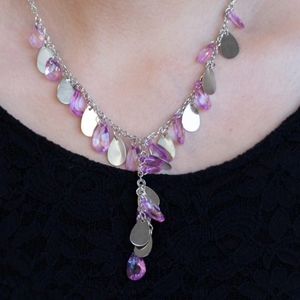 paparazzi Jewelry - Purple necklace/earrings are paparazzi Jewelry - Purple necklace/earrings are